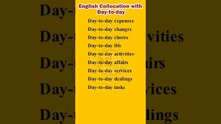 English Collocation with Daytoday  Shorts [upl. by Sivet]