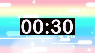 30 Second Timer with Music for Kids Countdown Video HD [upl. by Gersham]