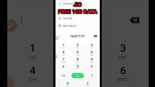 jio free data 2024  jio free net  Jio free 1GB data new code 2024  jio free data shorts [upl. by Nyltac]