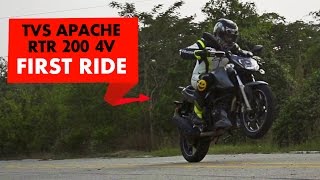 New TVS Apache RTR 200 4V  First Impressions  PowerDrift [upl. by Ahsyia]