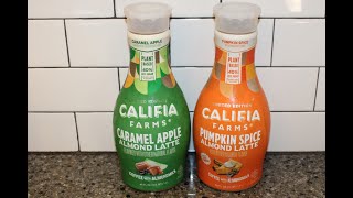 Califia Farms Almond Latte Caramel Apple and Pumpkin Spice Coffee with Almondmilk Review [upl. by Amre453]