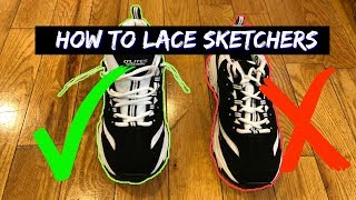 How to Lace Skechers DLites Air Force Ones Loosely [upl. by Adnicaj]