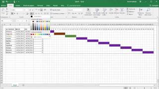 Cómo hacer un Diagrama de Gantt en Excel [upl. by Willin]