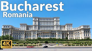 Bucharest Romania Walking Tour  4K Ultra HD 60fps  Full City Tour [upl. by Nicholas487]