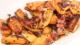 Skillet Roasted Sweet Potatoes Recipe  Laura Vitale  Laura in the Kitchen Episode 662 [upl. by Melas]