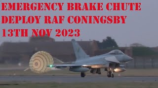 RAF Coningsby Emergency brake chute deploy 13th November 2024 [upl. by Sacul785]