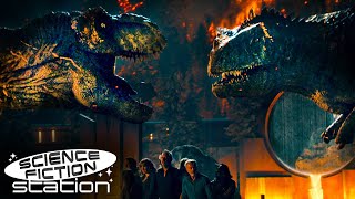 Tyrannosaurus Rex vs Giganotosaurus  Jurassic World Dominion 2022  Science Fiction Station [upl. by Ginder614]