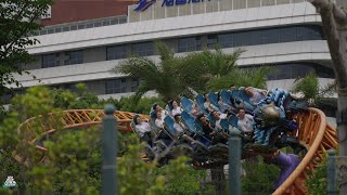 Steel Dolphin  海豚过山车  Shanghai Haichang Ocean Park  上海海昌海洋公园  Intamin  LSM Coaster  Offride [upl. by Shandeigh]