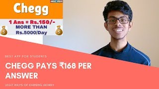 Easiest Way For College Students To Earn and Cover Monthly Expenses Use Chegg in India 2019 [upl. by Aziram221]