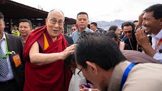 His Holiness the Dalai Lama Arrives in Ladakh [upl. by Erlewine736]