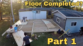 Building An Addition to Our Mobile Home In Wisconsin PART 1 [upl. by Ilatfan247]