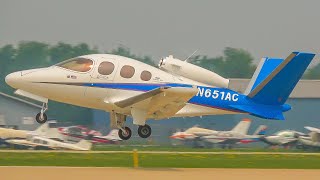 4K Oshkosh Rapid Fire Departures Plane Spotting at EAA Airventure 2021 [upl. by Alleoj]