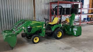 John Deere 2305 with 54quot Frontier Snowblower [upl. by Ayatal]