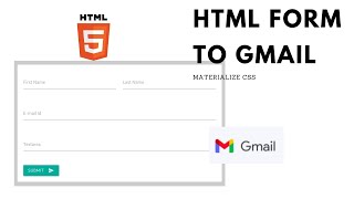 How to create Working Contact Form Using HTML amp Materialize CSS  Receive Contact Form Data on Gmail [upl. by Leibman]