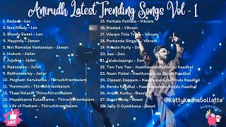 Anirudh Hits Tamil Songs  Anirudh Hits  Anirudh Latest Trending Songs Vol  1 trending anirudh [upl. by Acinot]