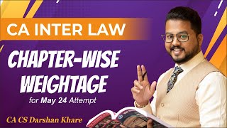 CA Inter Law Chapterwise Weightage For May 2024 Exam [upl. by Airotal]