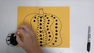 Yayoi Kusama Pumpkin art for kids [upl. by Ddet683]