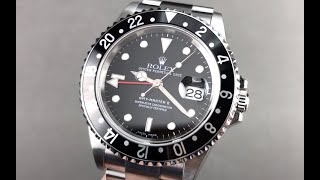 Rolex GMTMaster II BLACK BEZEL 16710 Rolex Watch Review [upl. by Barling]