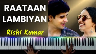 Raataan Lambiyan Piano Instrumental  Karaoke  Cover  Ringtone  Shershaah  Hindi Song Keyboard [upl. by Yolande455]