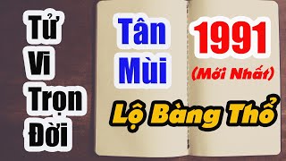 🔥Tử Vi Trọn Đời Tân Mùi 1991 Lộ Bàng Thổ Bản Chuẩn Hay Nhất [upl. by Nirual]