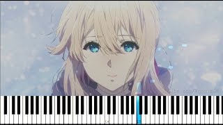 【Lyrics CC】Violet Evergarden OST Theme Song quotViolet Snowquot  Aira Yuuki Piano Synthesia Extended [upl. by Ennirak]