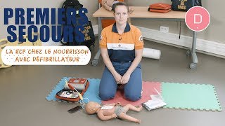 Massage cardiaque chez un nourrisson avec un défibrillateur [upl. by Molli116]