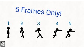 Punch Tutorial in 5 Frames Stickman Animation 2021 [upl. by Mages327]