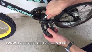 How to Remove the Pedals from a Childs Bike amp Turn a Kids Bike into a Balance Bike [upl. by Gayl]