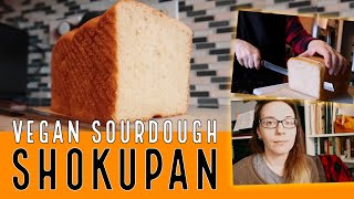 Sourdough Vegan Shokupan  Hokkaido Japanese Milk Bread  The Softest Sandwich Bread Ever [upl. by Rufford]