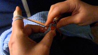 Working behind Crochet stitches into skipped Stitches [upl. by Aysa]