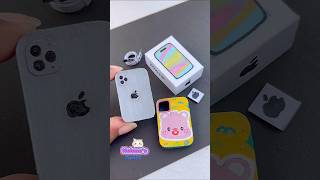 DIY mini iphone 16 shorts diy craft miniature youtubeshorts diycraft helenascraft [upl. by Aikcin]