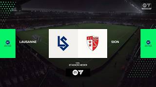 Lausanne  Sion ⚽ Super League Suisse ⚽ [upl. by Aittam439]