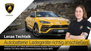 Autobatterie Ladegeräte richtig anschließen  Betriebsanleitung Urus  Lamborghini Hamburg [upl. by Bren]