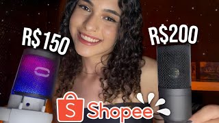 ASMR  TESTANDO MICROFONES DA SHOPEE  lapela fifine [upl. by Bast897]