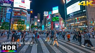 Japan  Tokyo Shibuya night walk • 4K HDR [upl. by Elena272]