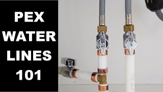 Installing PEX Water Lines Replacing Polybutylene Piping [upl. by Nigen233]