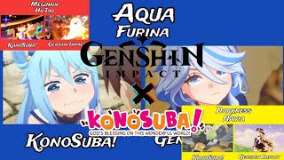 Genshin Impact x KonoSuba【Comparison  Comparación】 [upl. by Marko]