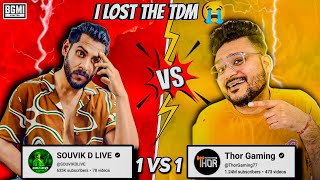 😭I LOST THE BIGGEST TDM CHALLENGE ThorGaming77SOUVIKDLIVE1 [upl. by Maxentia]