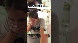 Tays throws up doing a secret challenge 🤮tays heatherbowling lockedin trending funny shorts [upl. by Claiborne]