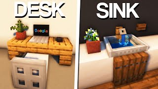 Minecraft 20 Interior Furniture Designs amp Ideas [upl. by Attwood]