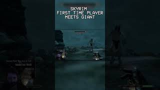 Skyrim first time player meets GIANT [upl. by Llemor]