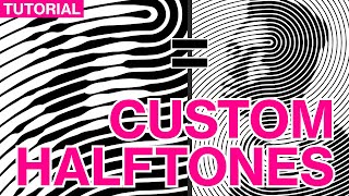 Custom Halftone Tutorial in Adobe Photoshop and Illustrator  Graphic Design  OpArt [upl. by Eikcim123]