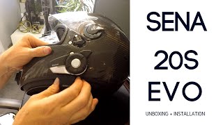 How To Guide Sena 20S EVO Unboxing amp Installation Shark Explorer Helmet [upl. by Glass]