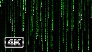 Matrix Code Rain  1 Hour Matrix Theme TV Screensaver and Live Wallpaper 4K [upl. by Bortz]