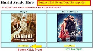 How to Perform Button Click Event in DataList Control AspNet C  Hindi  Online Learning Classes [upl. by Goth]