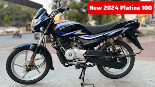 New 2024 Bajaj Platina 100 Comfortec Kick Start Review  On Road Price  Platina Bike [upl. by Romine491]