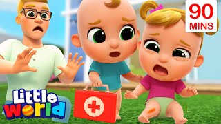 The Boo Boo Song  Learning Songs  More Kids Songs amp Nursery Rhymes by Little World [upl. by Nnylesor]