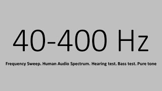 40400 Hz Frequency Sweep Human Audio Spectrum Hearing test Bass test Pure tone [upl. by Yntruoc]