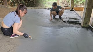 Techniques for pouring concrete floors farm construction  phungthithu [upl. by Gnagflow970]