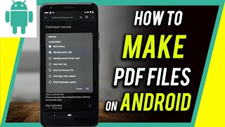 How To Make PDF File on Android Phone [upl. by Yenahteb]